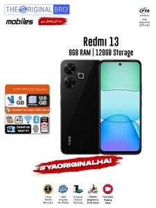 Redmi 13 - 8GB RAM - 128GB Storage - Easy Monthly Installments - PTA Approved - 1 Year Official Warranty - The Original Bro Mobiles - TOB70
